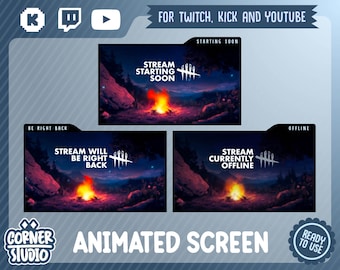 Dead by Daylight Twitch, YouTube & Kick Animated Screen for streaming or gaming