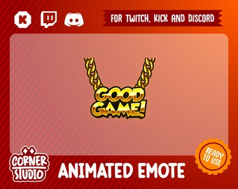 Good Game Chain GIF Twitch, Discord & Kick Animated emote for streaming or gaming