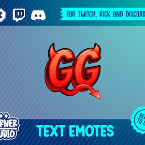 GG devil Twitch, Discord & Kick-emotes för streaming eller spel