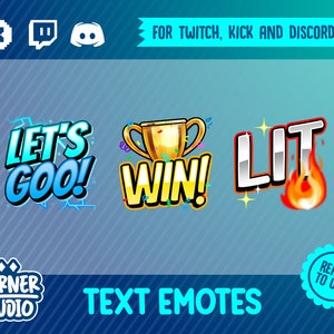 Let's Goo, Win, Lit Twitch, Discord i Kick – tekstowe emotikony do streamingu i gier
