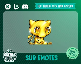 Golden Mew Twitch, Discord & Kick emotes for streaming or gaming
