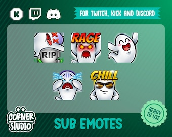 Ghosts Twitch, Discord & Kick emotes for streaming or gaming