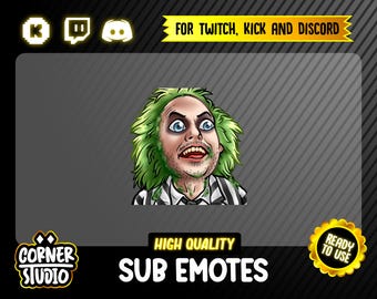 Beetlejuice Twitch, Discord & Kick emotes for streaming or gaming