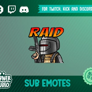 Raid Killa Twitch, Discord & Kick emote for streaming or gaming