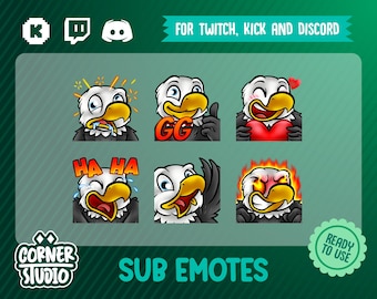 Eagle Twitch, Discord & Kick emotes for streaming or gaming