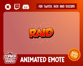 Raid Animated emote Twitch, Discord & Kick emotes for streaming or gaming