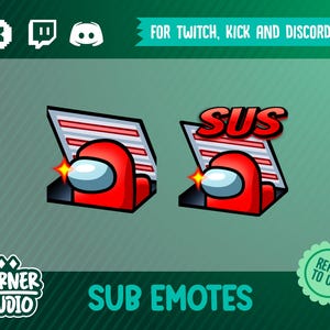 Among us Twitch, Discord & Kick emotes for streaming or gaming