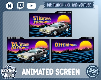 Time Travel Twitch, YouTube & Kick Animated Screen for streaming or gaming