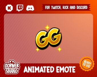 GG GIF Twitch, Discord & Kick Animated emote for streaming or gaming