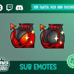 Emoticones de Twitch, Discord y Kick con botín de diablo para streaming o juegos