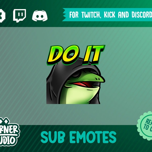 Evil kermit meme Twitch, Discord & Kick emotes for streaming or gaming