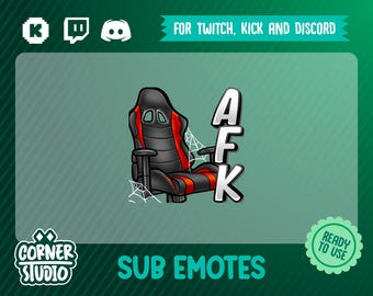 AFK gaming chair Twitch, Discord & Kick emotes for streaming or gaming