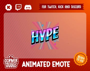 Hype Animated emote Twitch, Discord & Kick emotes for streaming or gaming