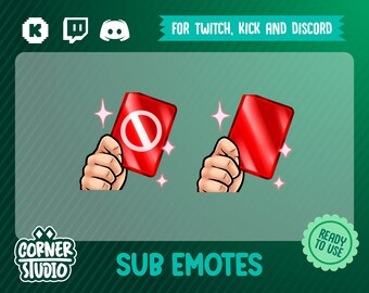 Twitch-, Discord- en kick-emotes voor streaming of gamen verboden door rode kaart