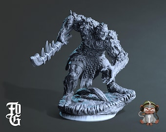 Bloom Infected Fighter DnD Miniature 3D Print for painting, Dungeons and Dragons Tabletop RPG | Flesh of Gods | 28mm | 32mm | 72mm