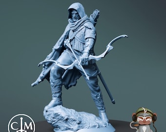 Winford, Human Ranger DnD Miniature 3D Print for painting, Dungeons and Dragons Tabletop RPG, Claymore Miniatures