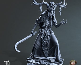 Night Hag Witch DnD Miniature 3D Print for painting, Dungeons and Dragons Tabletop RPG | Flesh of Gods | 28mm | 32mm | 72mm