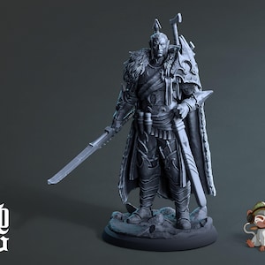 Vampire Knight 1 DnD Miniature 3D Print for painting, Dungeons and Dragons Tabletop RPG | Flesh of Gods | 28mm | 32mm | 72mm