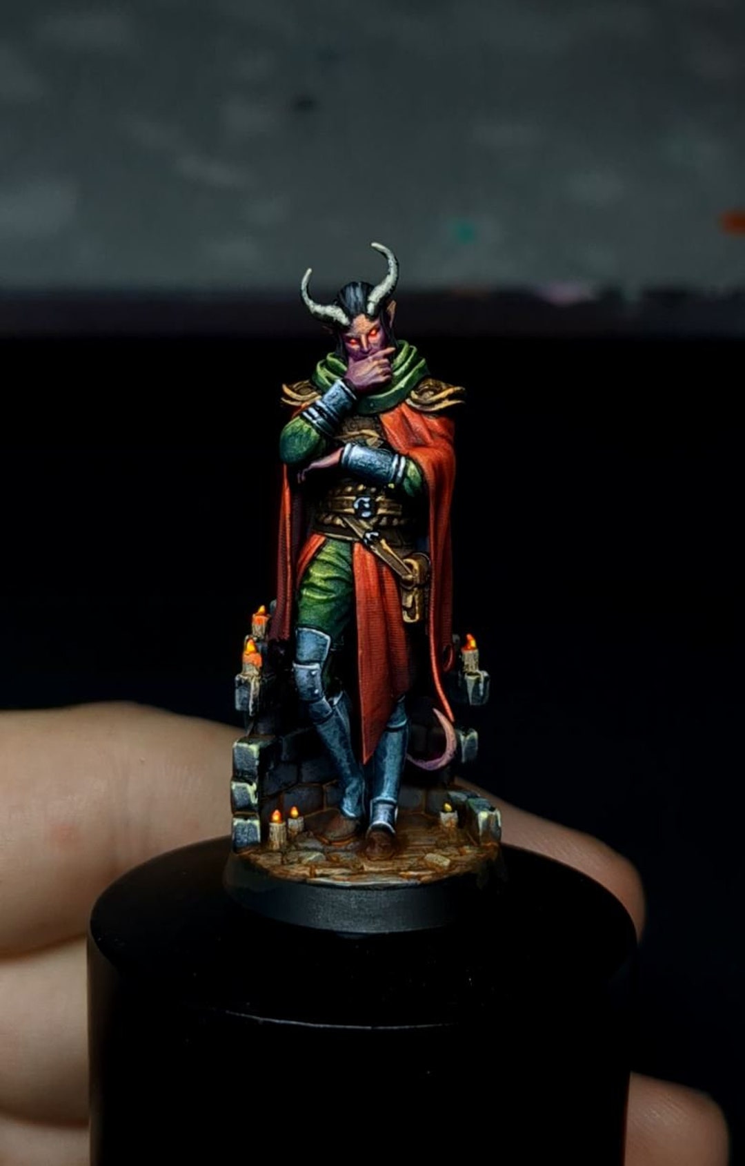 Hand Painted Dnd Miniature Tiefling High Quality Resin Figure Perfect ...