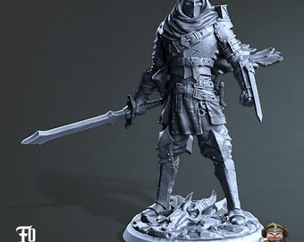 Gormon, Twilight Sentinel Assassin High Quality Dungeons and Dragons Miniature 3D Print | Flesh of Gods | 28mm | 32mm | 72mm