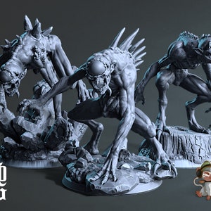 Shadow Gazer Variations DnD Miniature 3D Print for painting, Dungeons and Dragons Tabletop RPG | Flesh of Gods | 28mm | 32mm | 72mm
