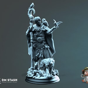 Shaman Druid DnD Miniature 3D Print for painting, Dungeons and Dragons Tabletop RPG | DM Stash | 28mm | 32mm | 72mm US