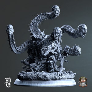 False Hydra Monster DnD Miniature 3D Print for painting, Dungeons and Dragons Tabletop RPG | Flesh of Gods | 28mm | 32mm | 72mm