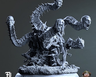False Hydra Monster DnD Miniature 3D Print for painting, Dungeons and Dragons Tabletop RPG | Flesh of Gods | 28mm | 32mm | 72mm