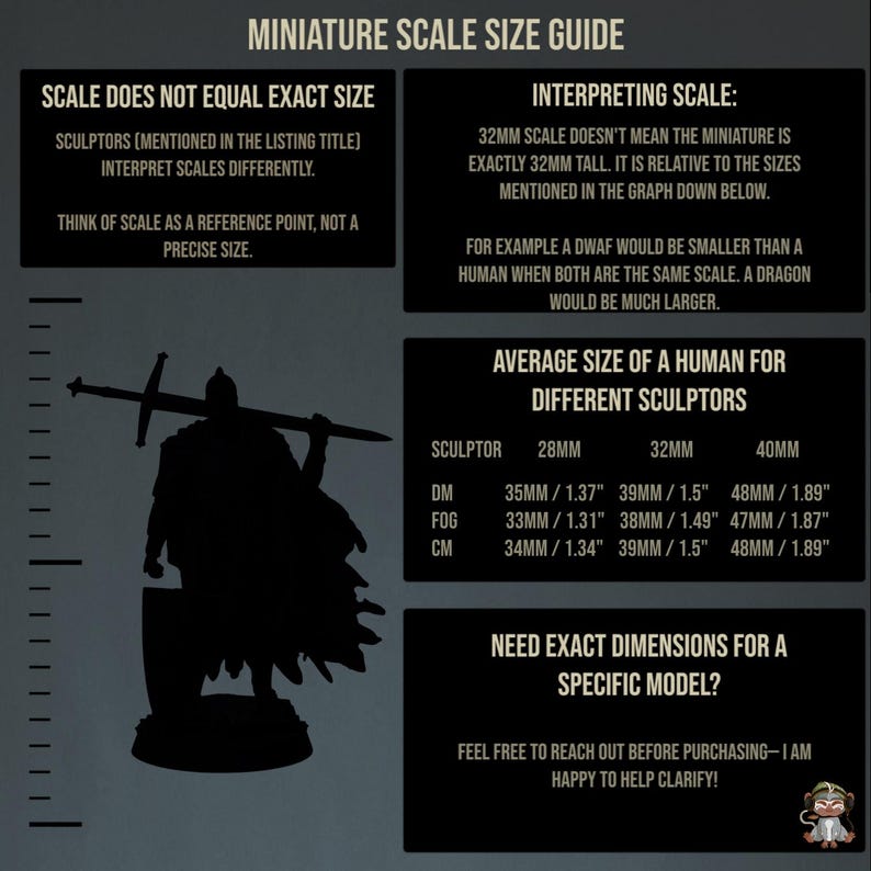 Dwarf Ranger Dnd Miniature 3D Print for Painting, Dungeons and Dragons ...