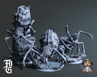 Spider DnD Miniature 3D Print for painting, Dungeons and Dragons Tabletop RPG | Flesh of Gods | 28mm | 32mm | 72mm