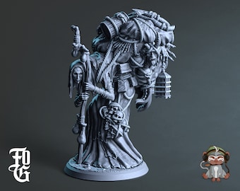 Flesh Trader Merchant DnD Miniature 3D Print for painting, Dungeons and Dragons Tabletop RPG | Flesh of Gods | 28mm | 32mm | 72mm
