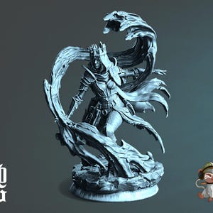 War Mage DnD Miniature 3D Print for painting, Dungeons and Dragons Tabletop RPG | Flesh of Gods | 28mm | 32mm | 72mm