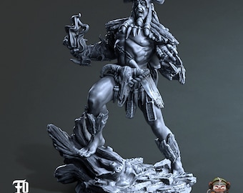 Ruven, Wrath of the Woods DnD Miniature 3D Print for painting, Dungeons and Dragons Tabletop RPG | Flesh of Gods | 28mm | 32mm | 72mm