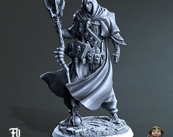 Shadow Wizard DnD Miniature 3D Print for painting, Dungeons and Dragons Tabletop RPG | Flesh of Gods | 28mm | 32mm | 72mm