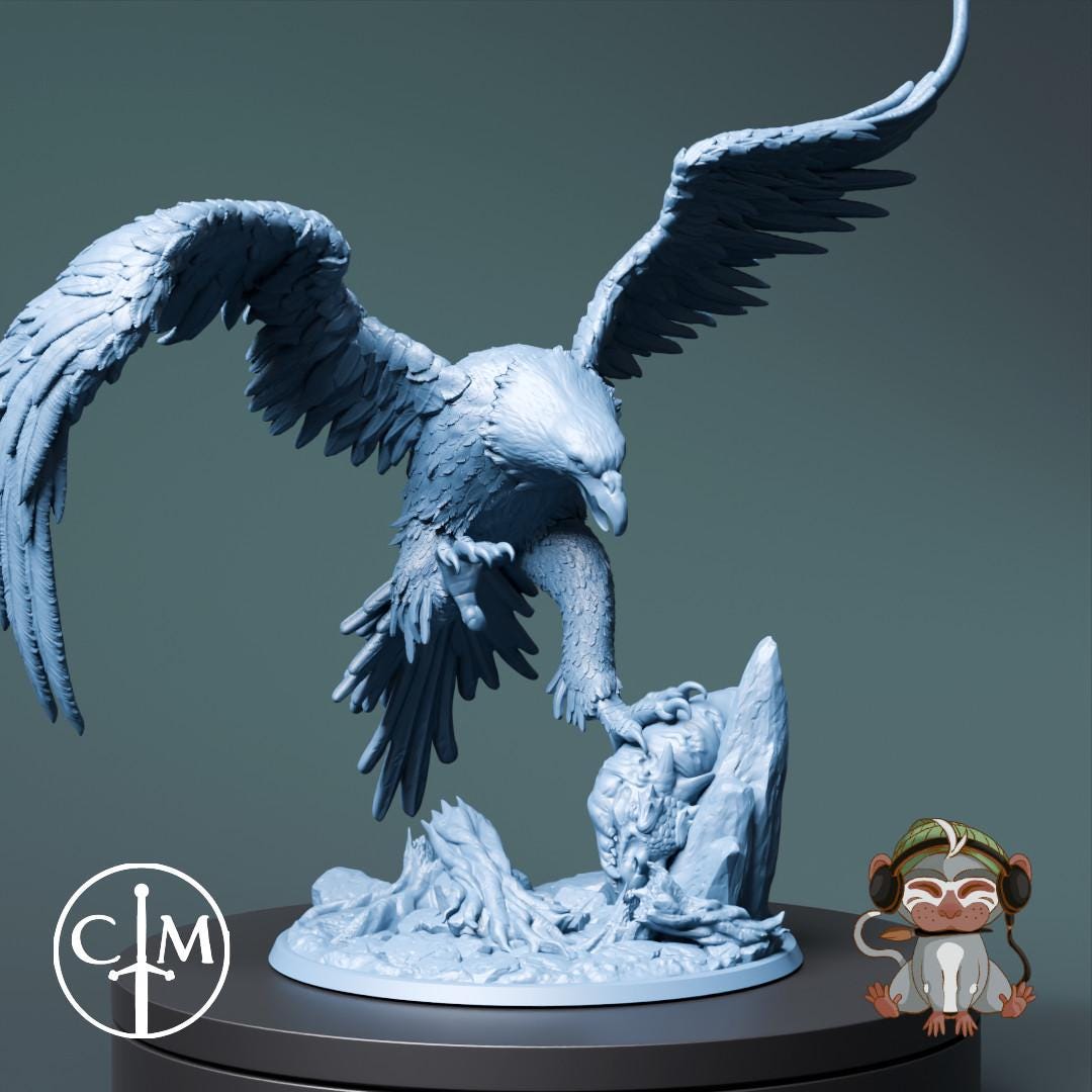 Giant Eagle Roc Dnd Miniature 3D Print for Painting, Dungeons and ...