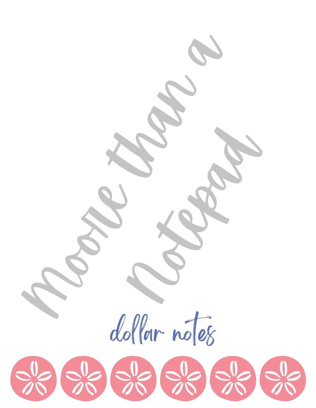 Notepad Sand Sand Dollar Notepad - Etsy