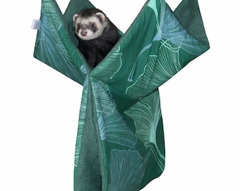 Ferret Accessories – Tunnel & Hammock in One!  Ginkgo leaves