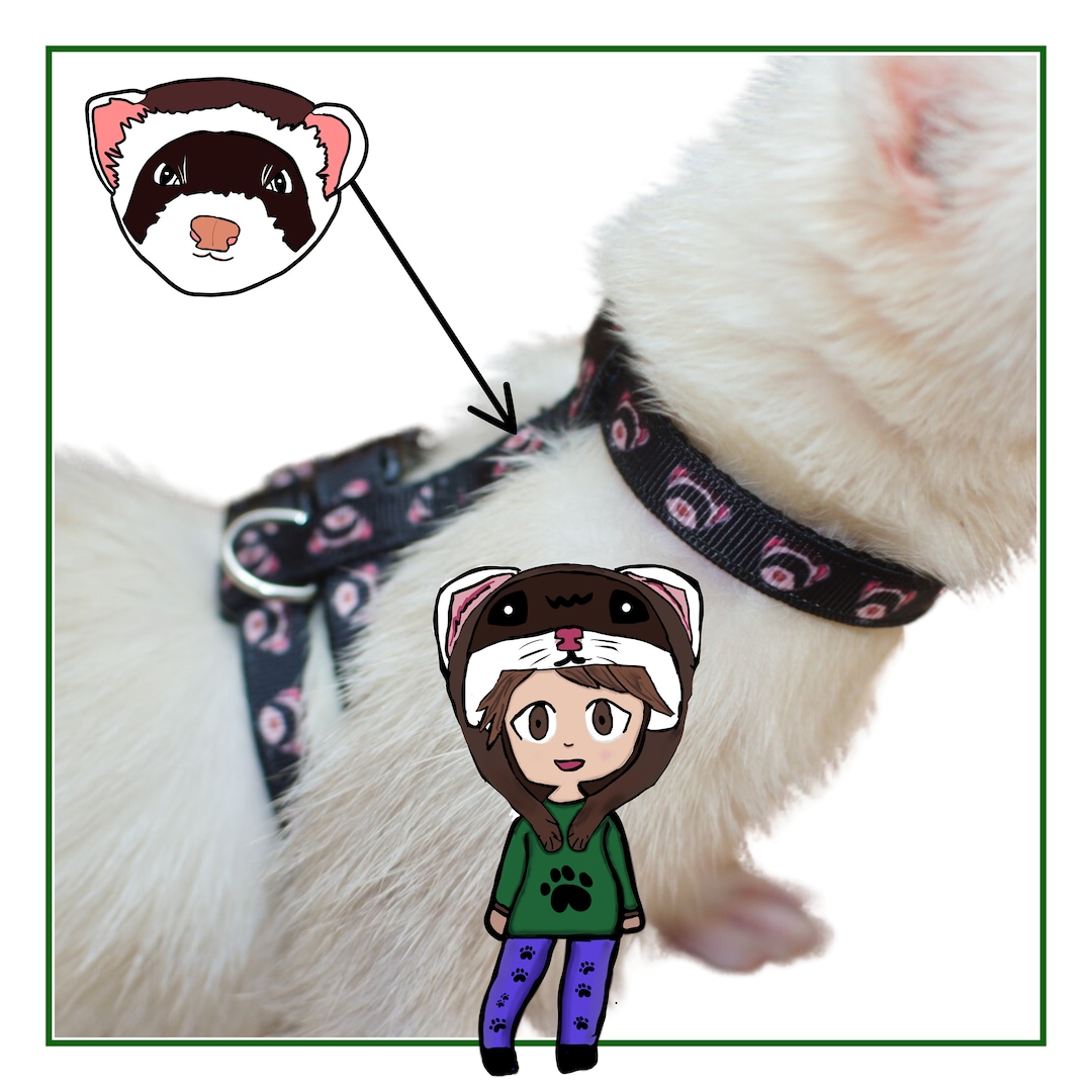 Ferret Harness Ferret Head Small Accessories Collar Etsy