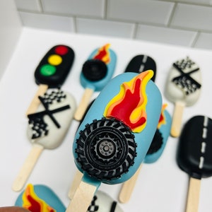 Race Car Themed Cakesicles- Hot Wheels Treat- Hot Wheels Cake Pops- Cakesicles- Cake Pops- Car Cake Pops