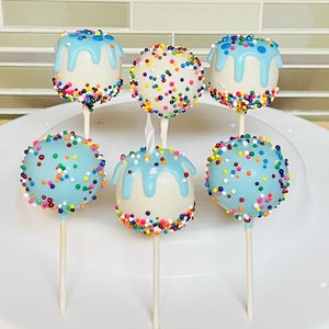 Happy Birthday Cake Pops- Cake- Truffles- Cake Pop- Birthday Gift