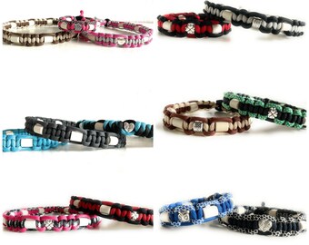 Paracord EM Keramik Hundehalsband, Halsband, Kettchen