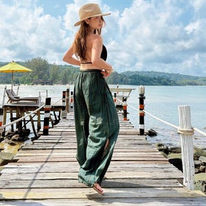Tie dye boho pants, Wide leg tie dye pants Gift for friend Tie dye summer pants Tie dye beach pants Bohemian trousers Summer wear Beachwear
