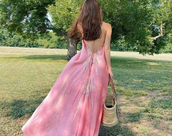 Tie dye maxi dress, Open back dress, hand tie dye dress, boho long dress, beachwear, tie dye long dress, bridal dress, gift for her