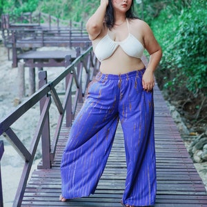 Tie Dye Wide Leg Pants Boho Pants with Pockets Bohemian Yoga Oversized Pants Summer Beach Pants Holiday outfit Resort Wear Gift for her