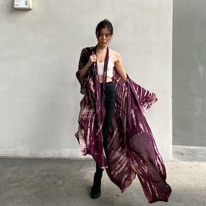 Tie dye kimono robe, Tie dye kimono jacket, Tie dye Oversized robe, Purple Tie dye Kimono, Coverup, versatile unisex robe, gift for her