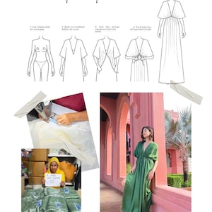 Summer Dress Kaftan, Hand dyed Maxi Dress, Green Kaftan Dress, Goddess dress, resort dress, Bridesmaid dress, beach dress, gift for her image 9