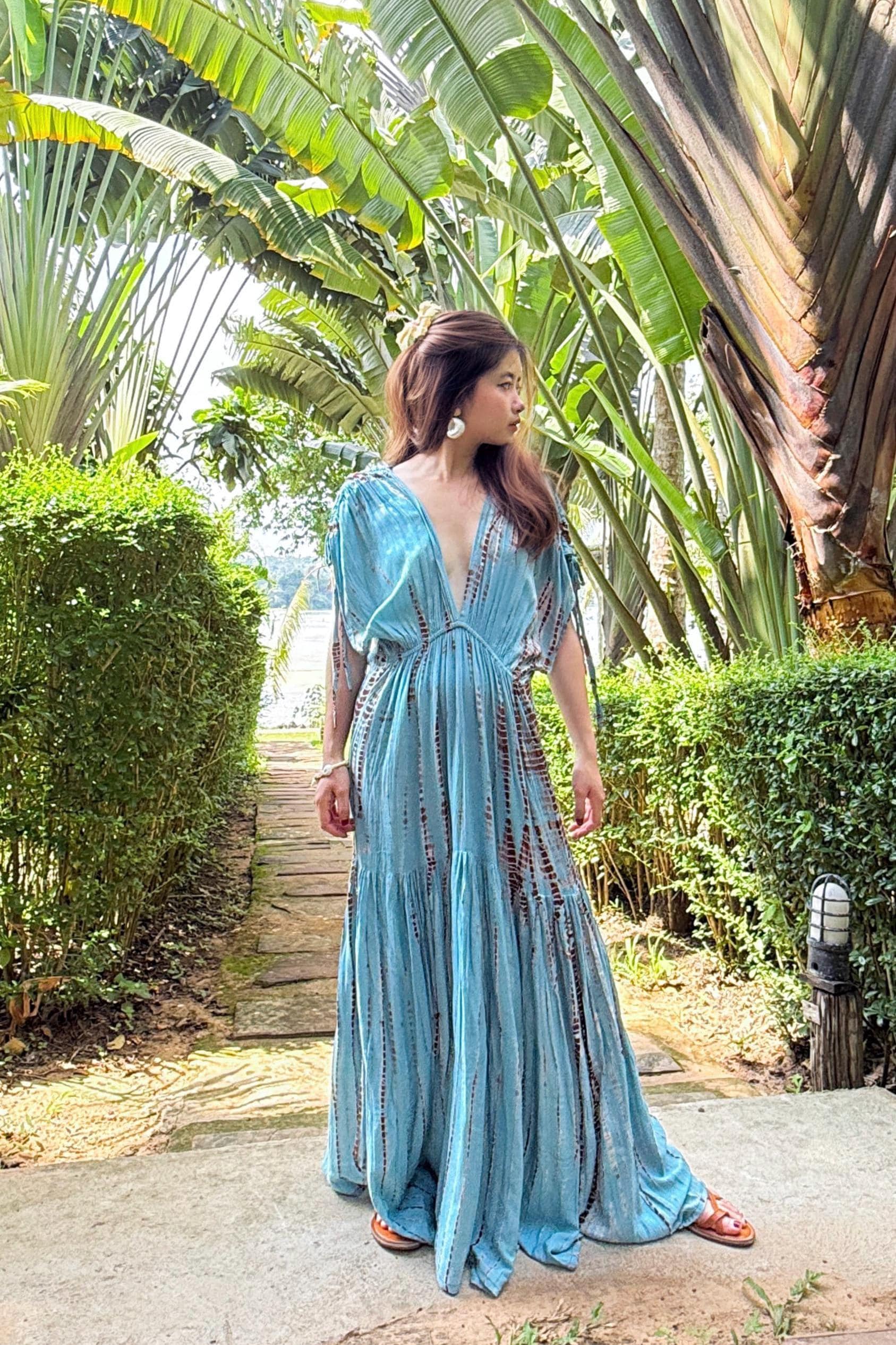 chinese dress ladies LIMEAID GODDESS MAXI DRESS – RESORT-CHIC OMK BOUTIQUE main image 1