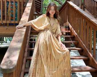 Long kaftan, Hand tie dye dress, goddess dress, Oversized Caftan, Resort wear, Coverup, Maxi kaftan, kaftan plus size, gift for her