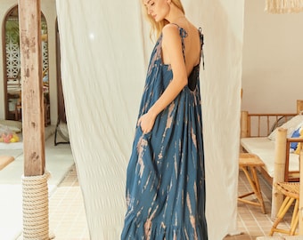 aiza cream floral print maxi dress Samar Rose Soft Crepe Maxi Dress