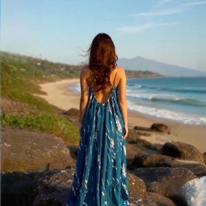 Hand tie dye maxi dress, tie dye maxi dress, long maxi dress, backless dress, summer Dress, long dress, tie dye long dress, gift for her